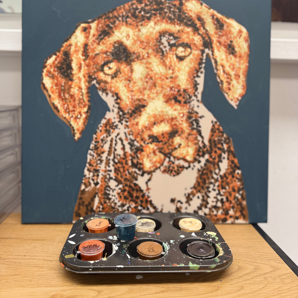 Poppin' Painting dog commissioned 1