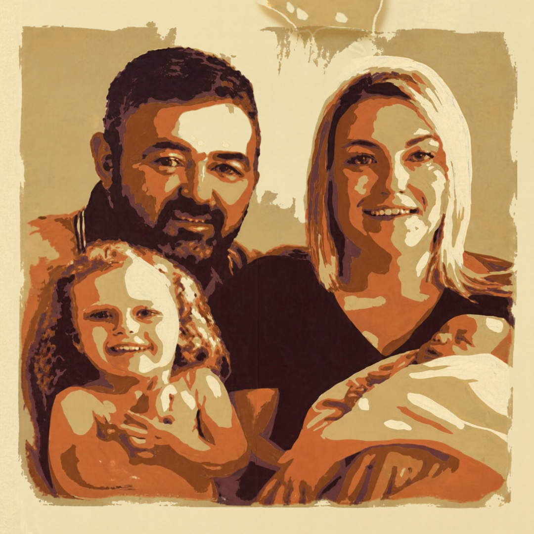 Poppin' Painting family portrait